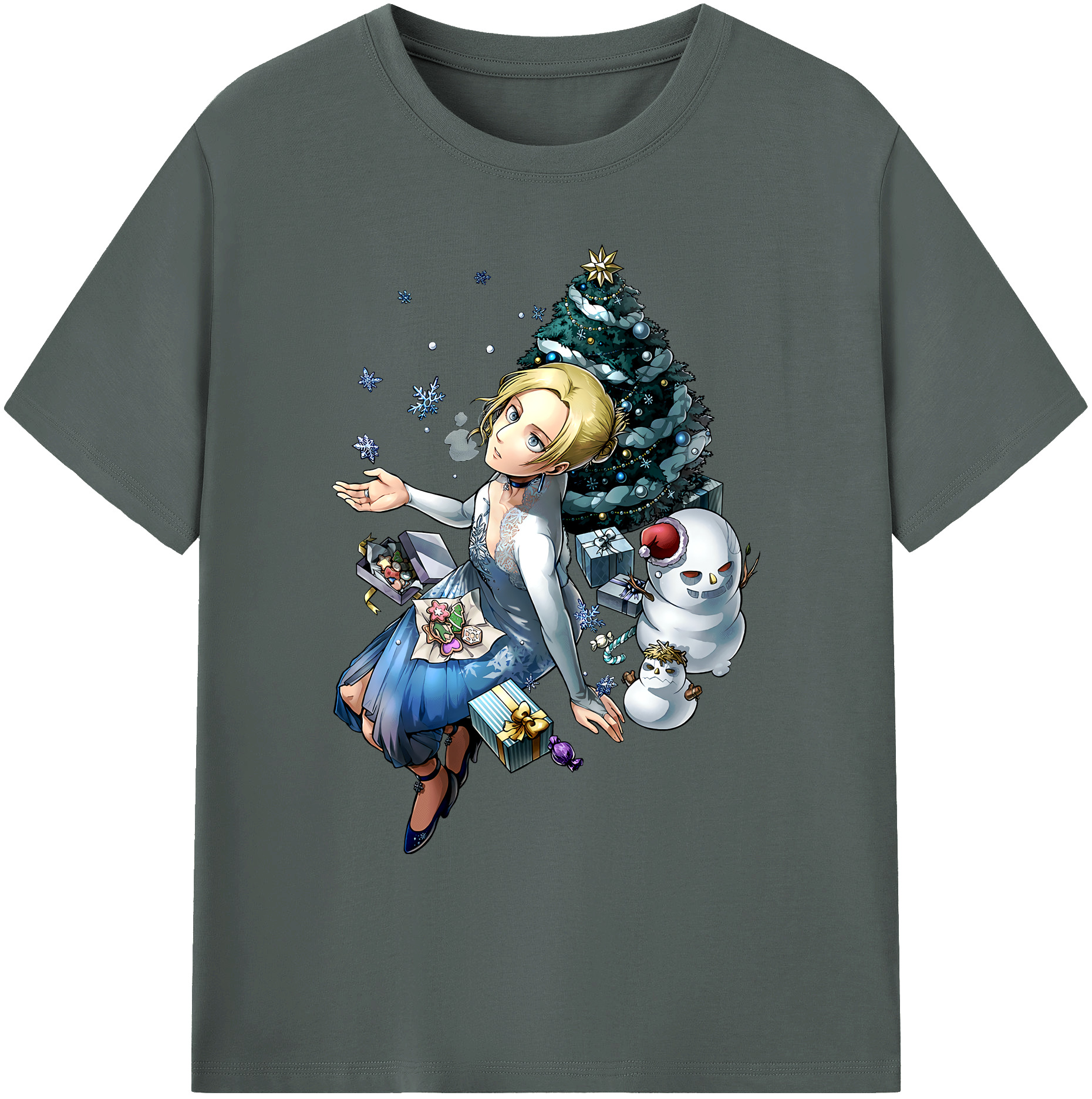 （画像用） 進撃の巨人 アニ・レオンハート Attack on Titan Annie Leonhart 綿100％ メンズ半袖Tシャツ｜肌触りやわらか＆通気性